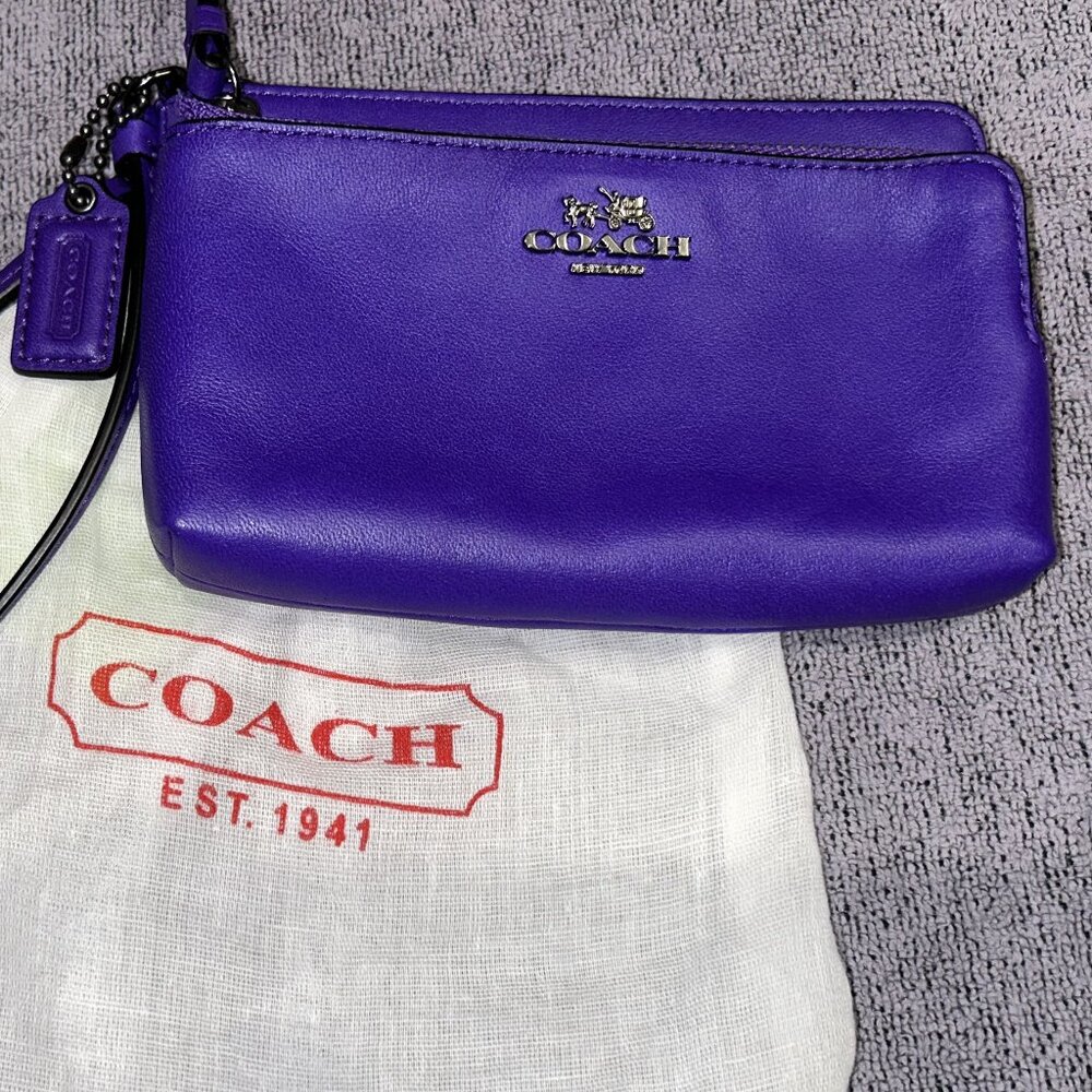 Coach Purple Wristlet NWOT